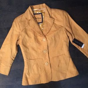 “NWT Sherry Taylor” Mystard Yellow Blazer